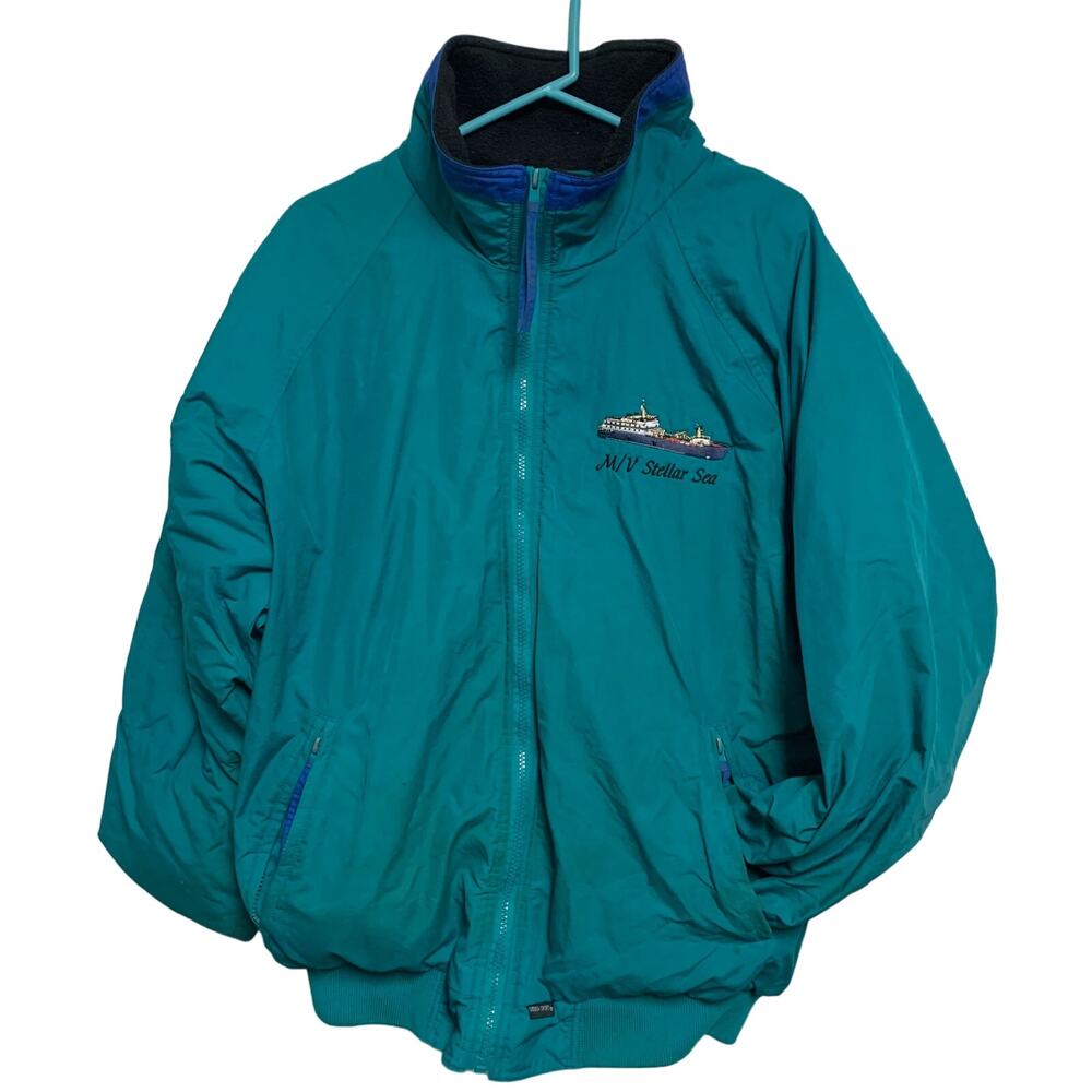 Sierra Sport Vintage Men’s S/V Stellar Sea Nylon Fleece Lined Windbreaker XL